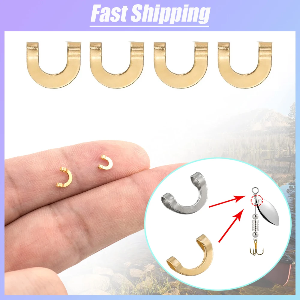 Fishing Lure Spinner - 100 шт., U-образные фиксированные зажимы для