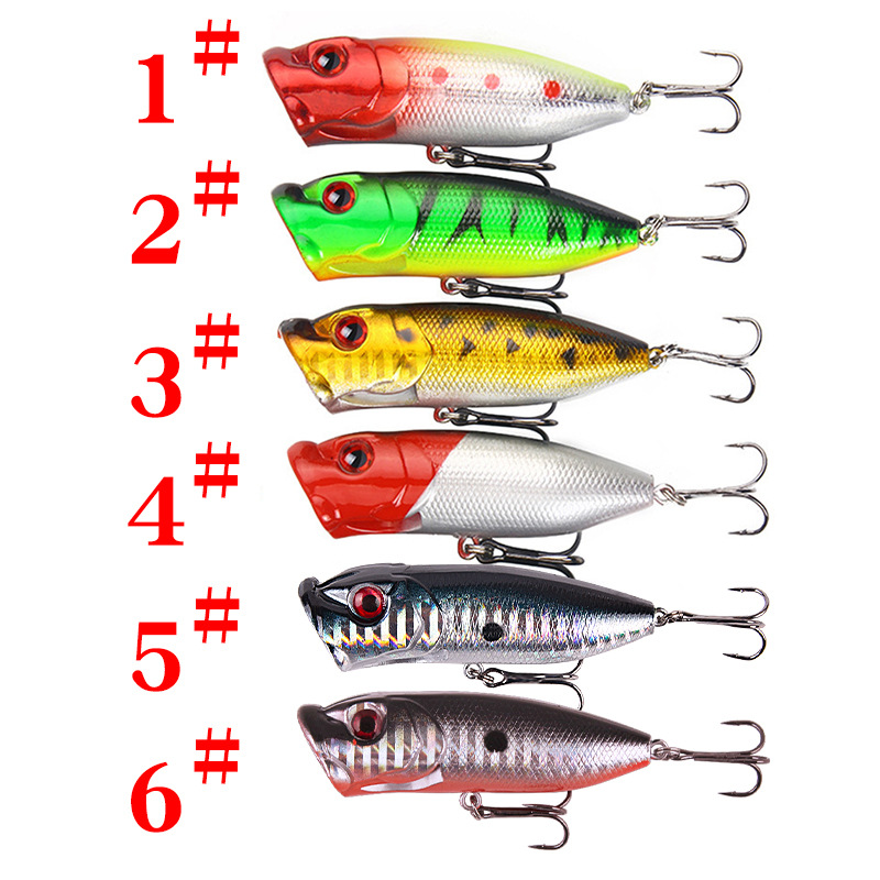 6 шт. 6 цветов (мешок opp)/5 ш – обзор и цена Fishing Lure Topwater