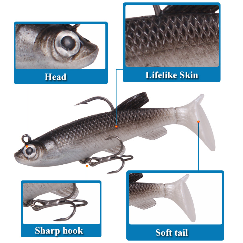 Мягкая приманка с Т-образным х – обзор и цена Fishing Lure Swimbait